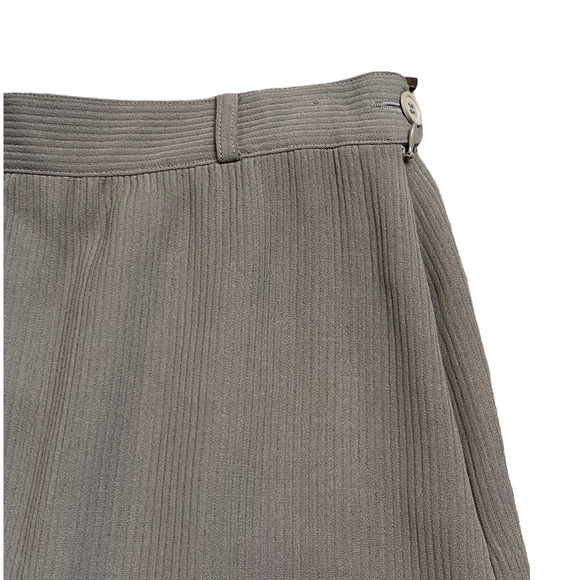 Vintage 80s Escada Womens High Waisted Wool Ribbed Pencil Skirt 10 - Picture 2 of 7
